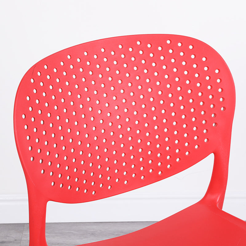 Plastic Stacking Side Chair Modern Style Open Back Armless Chair