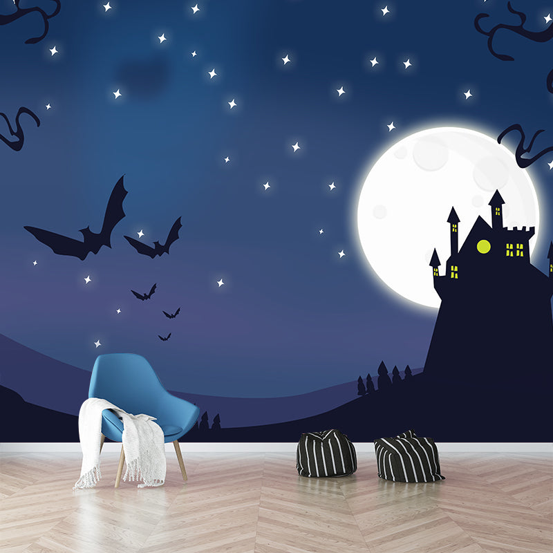 Scenery Illustration Wallpaper Mildew Resistant Sleeping Room Wall Mural