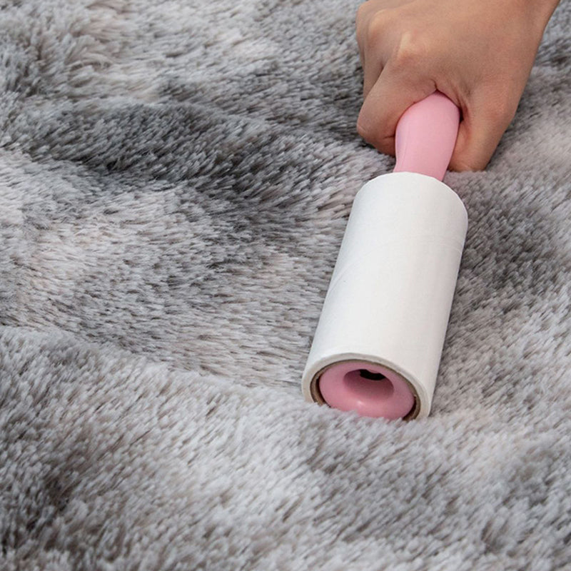 Simple Plain Color Rug Plush Indoor Rug Non-slip Carpet for Living Room and Bedroom