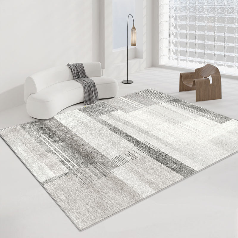 Abstract Gradient Color Rug Polyester Indoor Rug Non-slip Carpet for Living Room and Bedroom