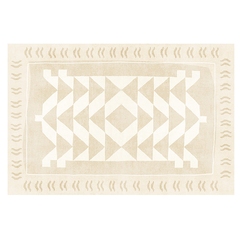 Wabi-Sabi Plain Rug Polyester Indoor Rug Non-Slip Carpet for Living Room and Bedroom