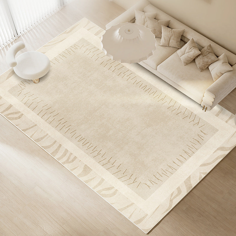 Wabi-Sabi Plain Rug Polyester Indoor Rug Non-Slip Carpet for Living Room and Bedroom