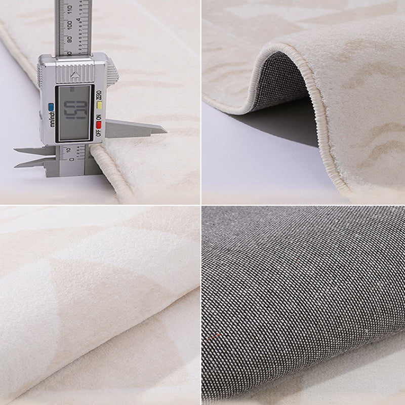 Wabi-Sabi Plain Rug Polyester Indoor Rug Non-Slip Carpet for Living Room and Bedroom