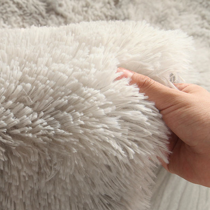 Romantic Solid Color Rug Plush Indoor Rug Non-slip Area Carpet for Bedroom