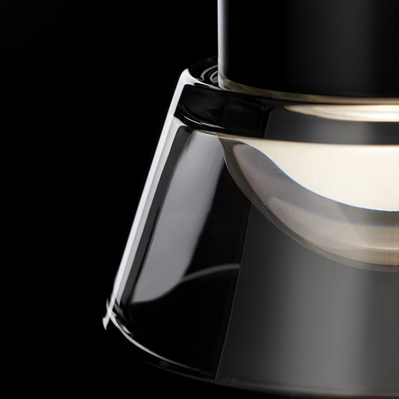 Linear Contemporary Glass Multi Lights Island Light in Black