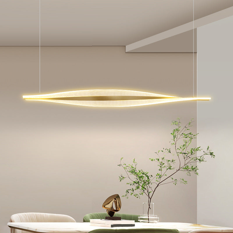 1 Light Acrylic Geometric Island Lighting Modern for Dining Room