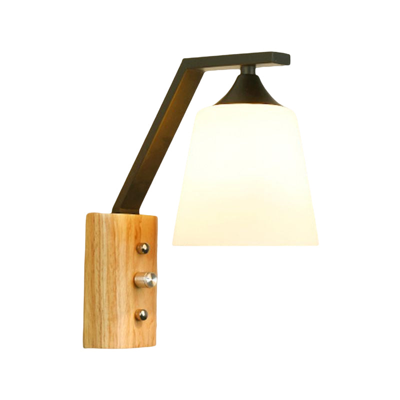 1 Light Simple Geometric Glass Wall Light Fixtures for Bedroom