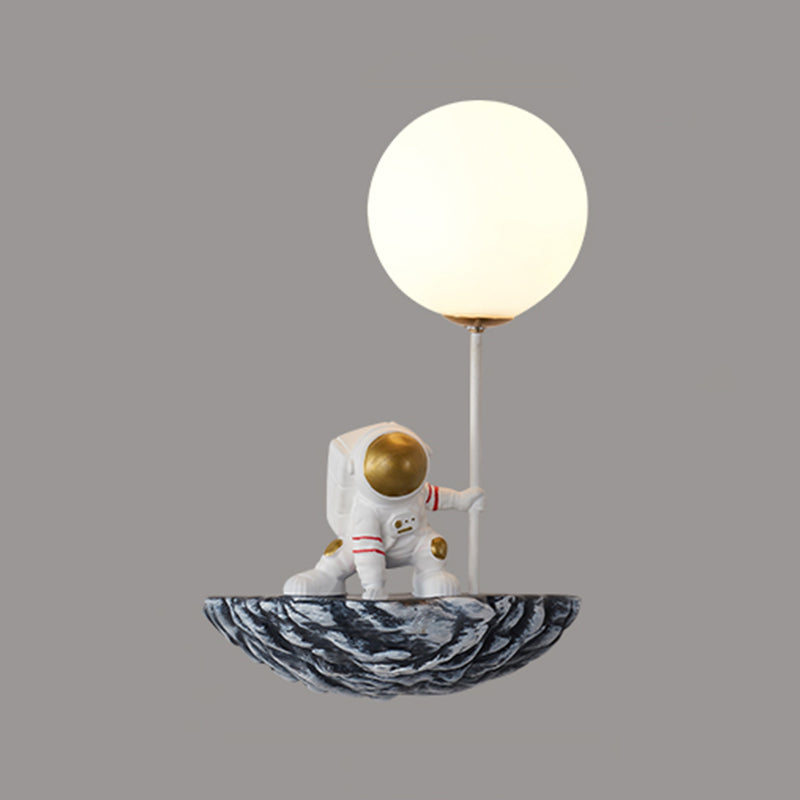 Modern Style Wall Mount Light 1-Light Spherical with Resin for Bedroom