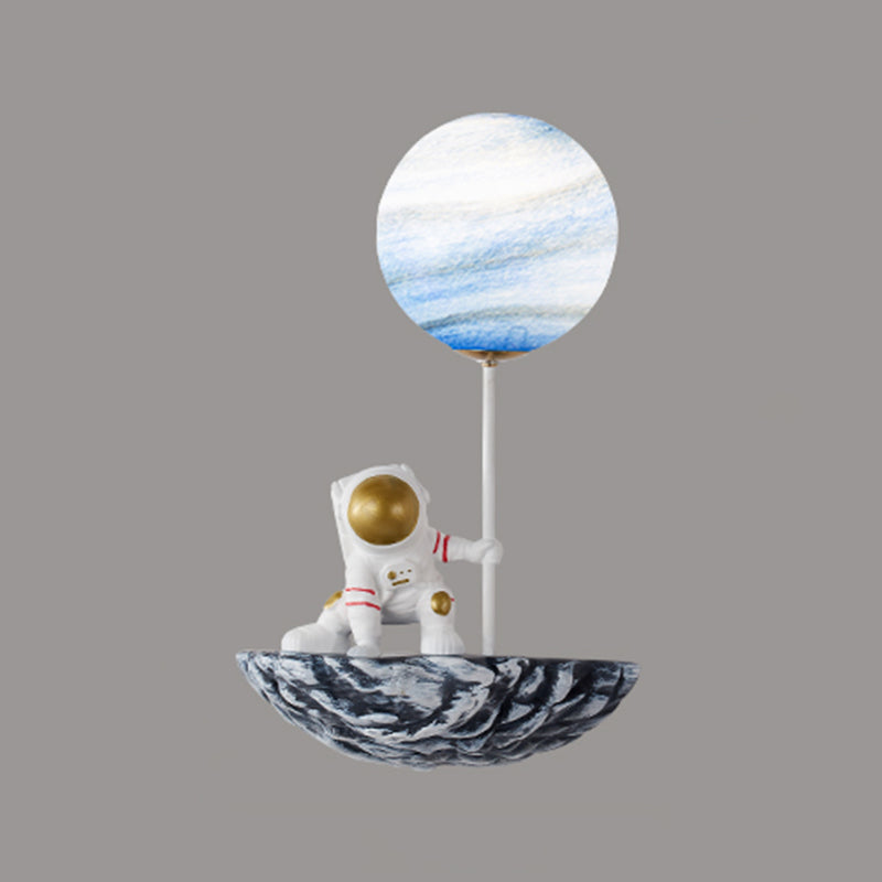 Modern Style Wall Mount Light 1-Light Spherical with Resin for Bedroom
