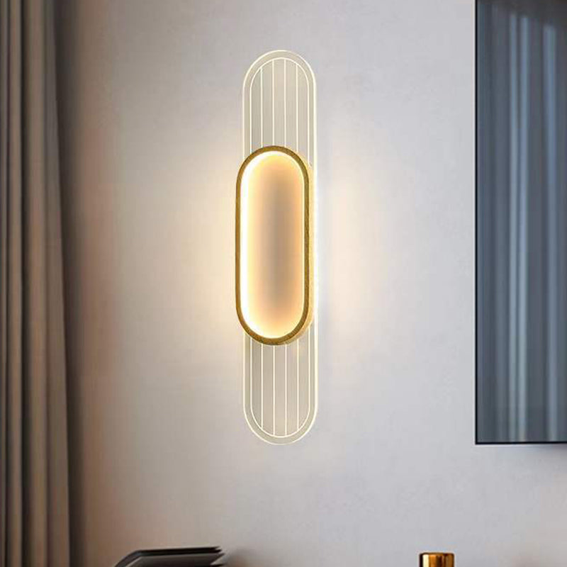 Geometric Simplicity Acrylic 1 Light Wall Light Fixture in Clear