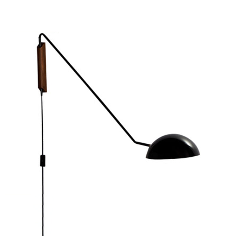 1 Light Dome Wall Light Fixture Simplicity Metal for Bedroom