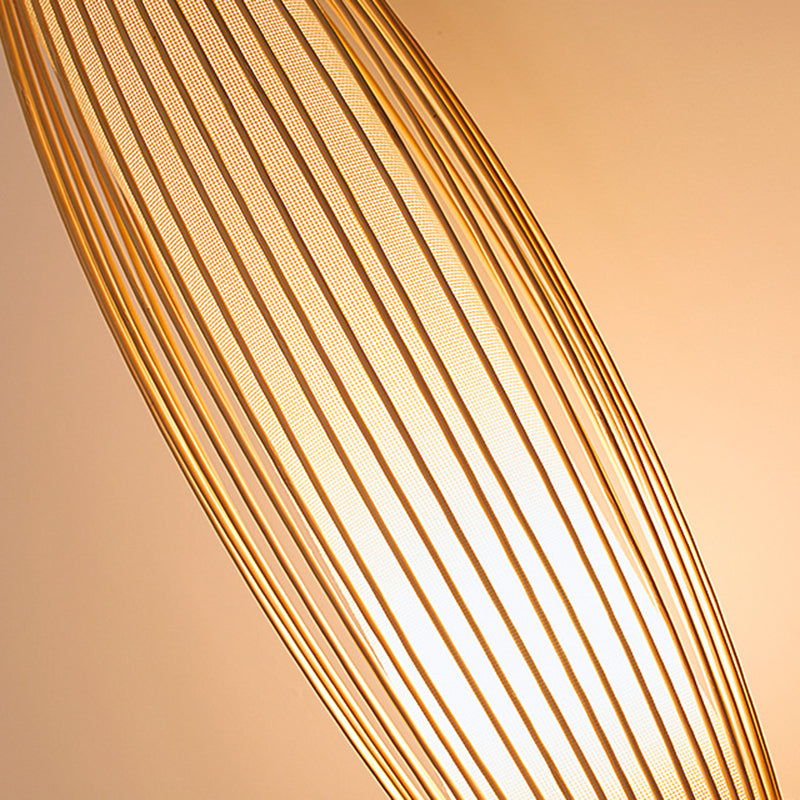 1 Light Geometric Wall Light Sconces Contemporary Bamboo for Bedroom