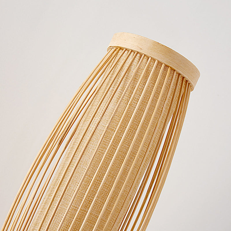 1 Light Geometric Wall Light Sconces Contemporary Bamboo for Bedroom