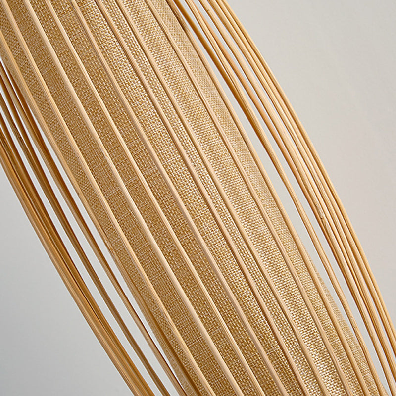 1 Light Geometric Wall Light Sconces Contemporary Bamboo for Bedroom