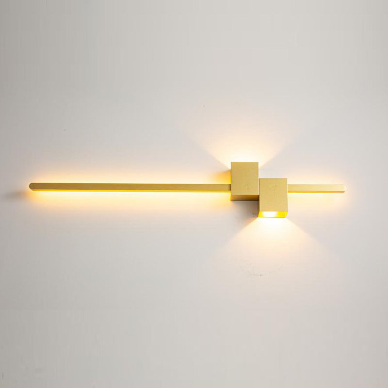 Modern Style Metal LED Wall Light Sconce with Acrylic Shade for Washroom
