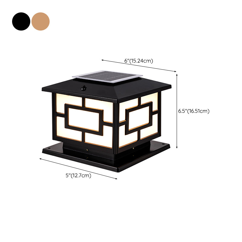 Modern Simple LED Solar Lighting Fixture with Acrylic Shade for Garden