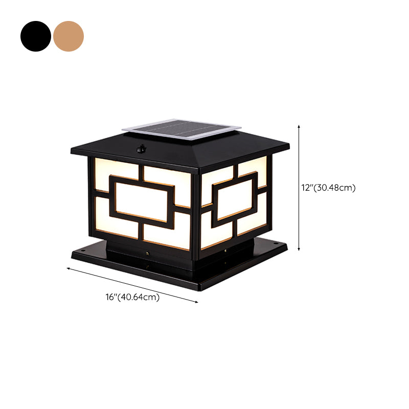 Modern Simple LED Solar Lighting Fixture with Acrylic Shade for Garden