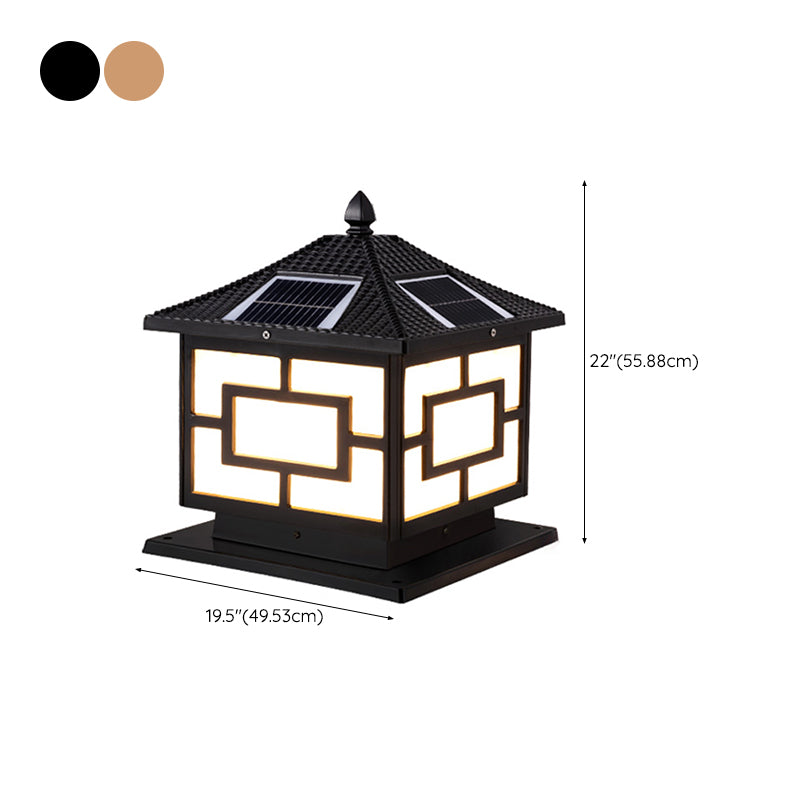 Modern Simple LED Solar Lighting Fixture with Acrylic Shade for Garden