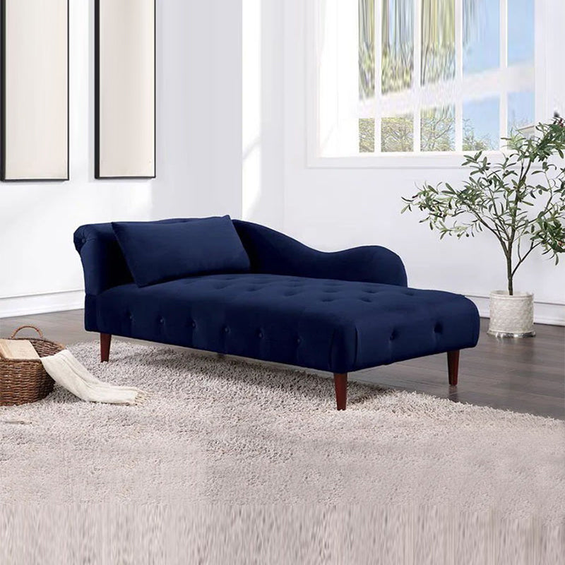 Traditional One Armed Chaise Flared Arms with Legs for Living Room