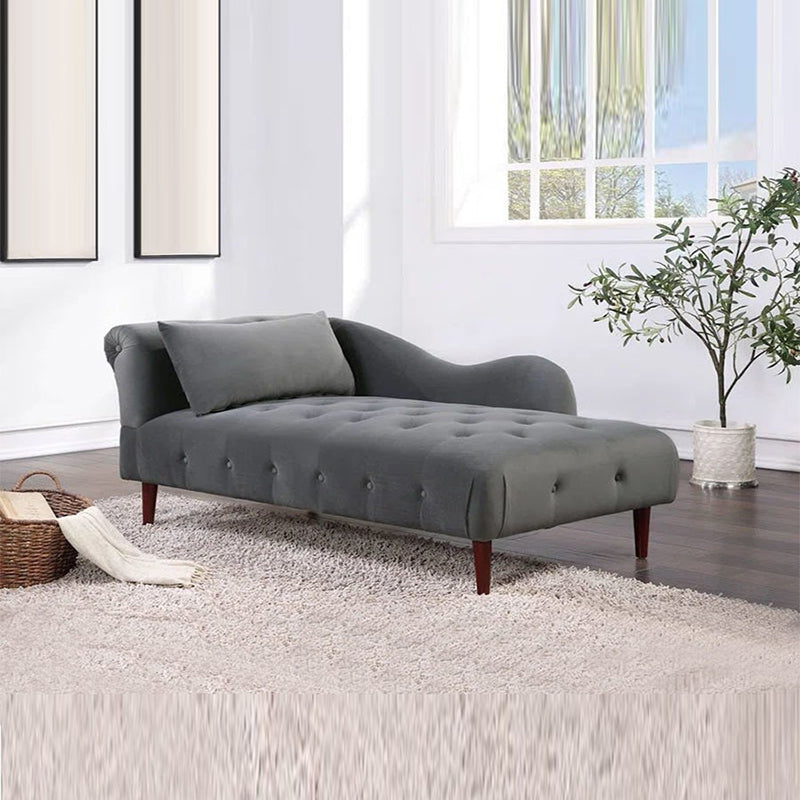 Traditional One Armed Chaise Flared Arms with Legs for Living Room