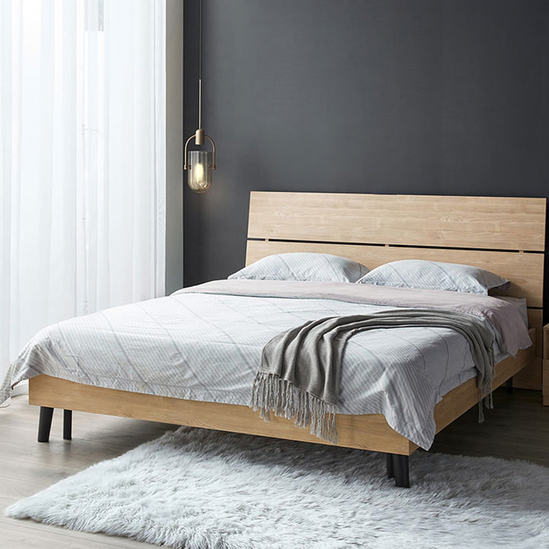 42.12" High Standard Bed with Headboard Mattress Included Wood