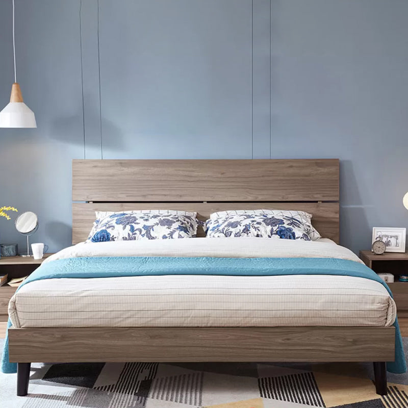 42.12" High Standard Bed with Headboard Mattress Included Wood