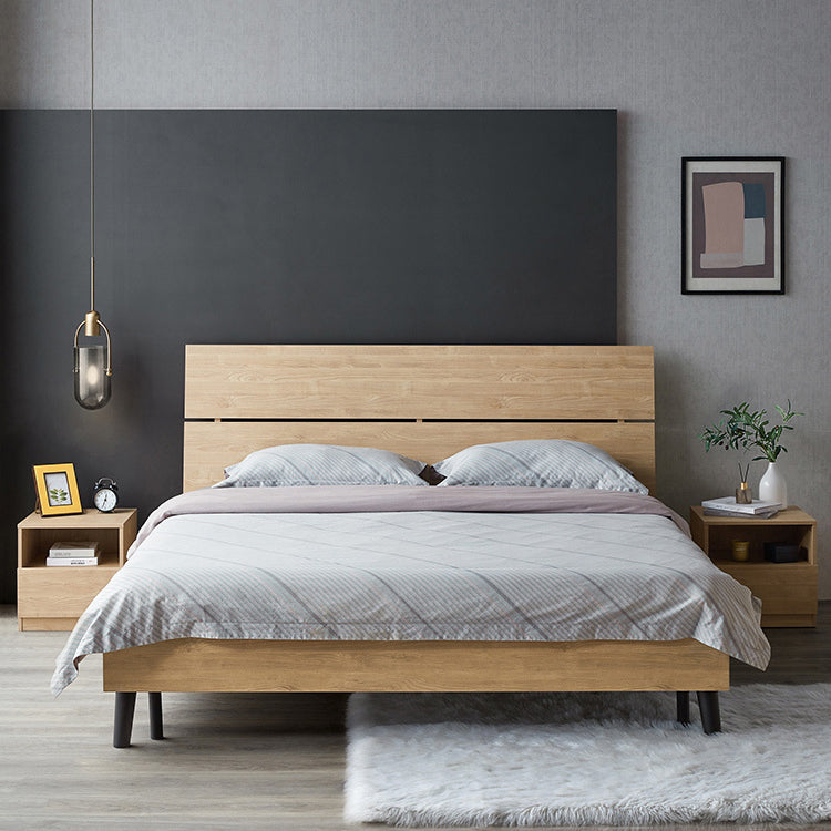 42.12" High Standard Bed with Headboard Mattress Included Wood
