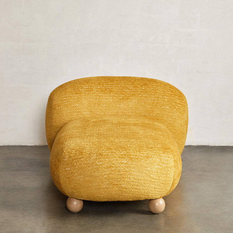 Scandinavian with Arms Wooden Chaise Square Arms for Bedroom Living Room