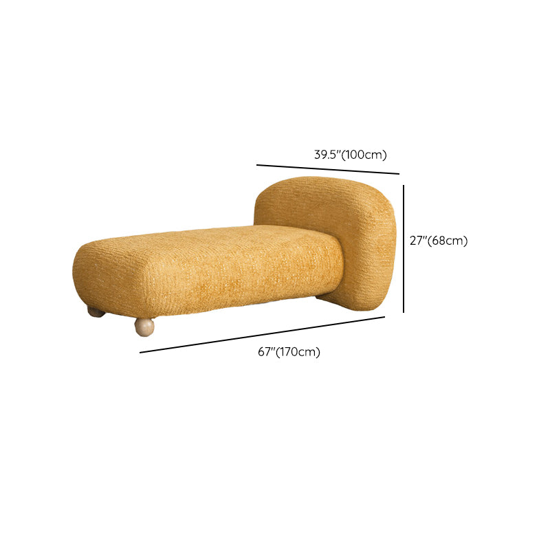 Scandinavian with Arms Wooden Chaise Square Arms for Bedroom Living Room