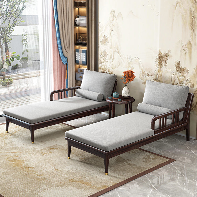 Traditional Wooden with Arms Chaise Round Arms for Bedroom Living Room