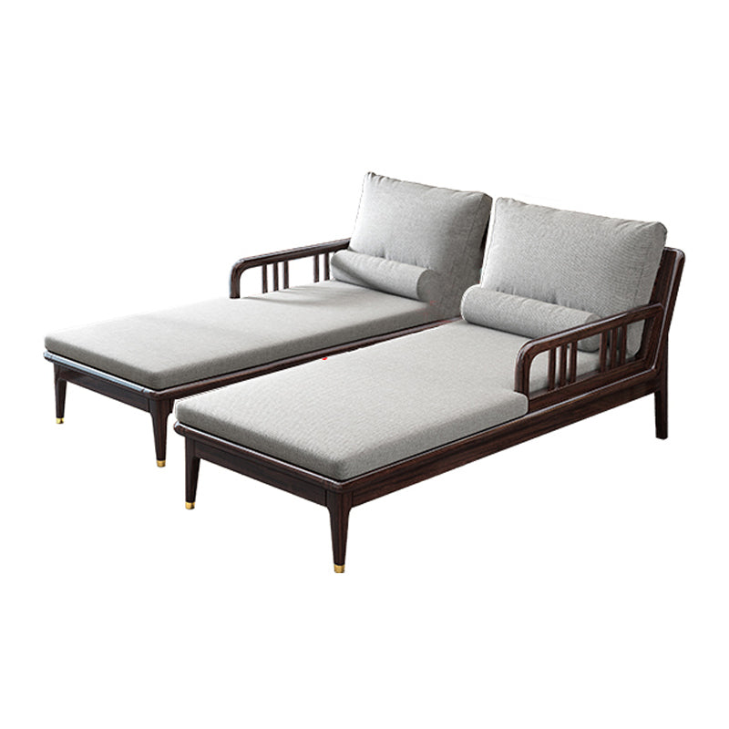 Traditional Wooden with Arms Chaise Round Arms for Bedroom Living Room