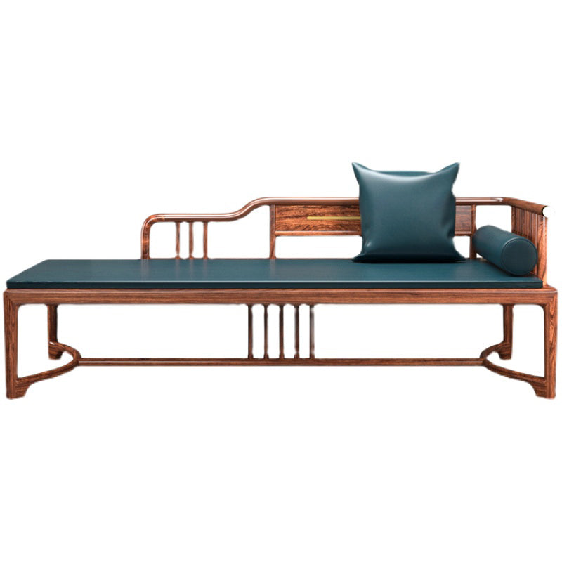 Traditional with Arms Wooden Chaise Round Arms for Bedroom Living Room