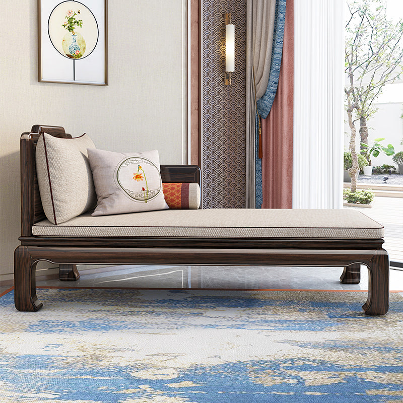 Traditional with Arms Chaise with Pillow Round Arms for Bedroom Living Room