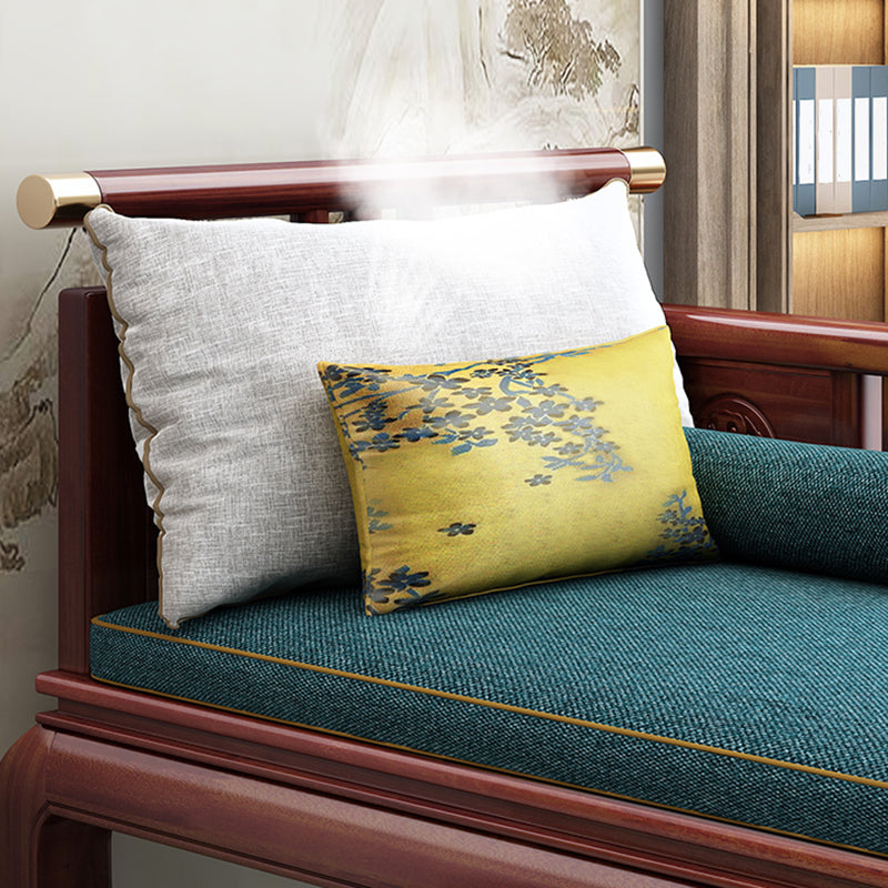 Traditional with Arms Chaise with Pillow Round Arms for Living Room