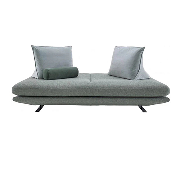 Contemporary Upholstered Solid Color Chaise Chair with Metal Legs