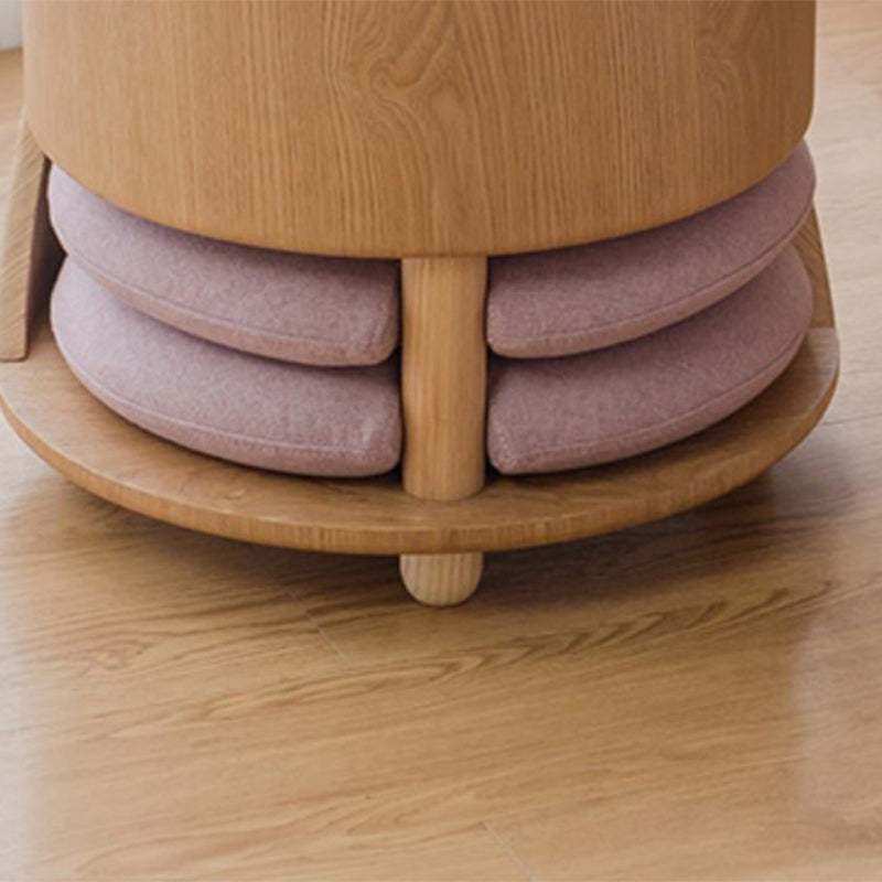 Traditional Side End Snack Table with Shelf and Tray Top for Bedroom