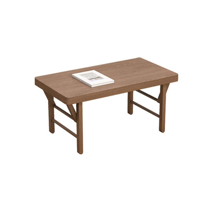 Traditional Rubber Wood Sofa Side Accent Table with 4 Legs for Bedroom