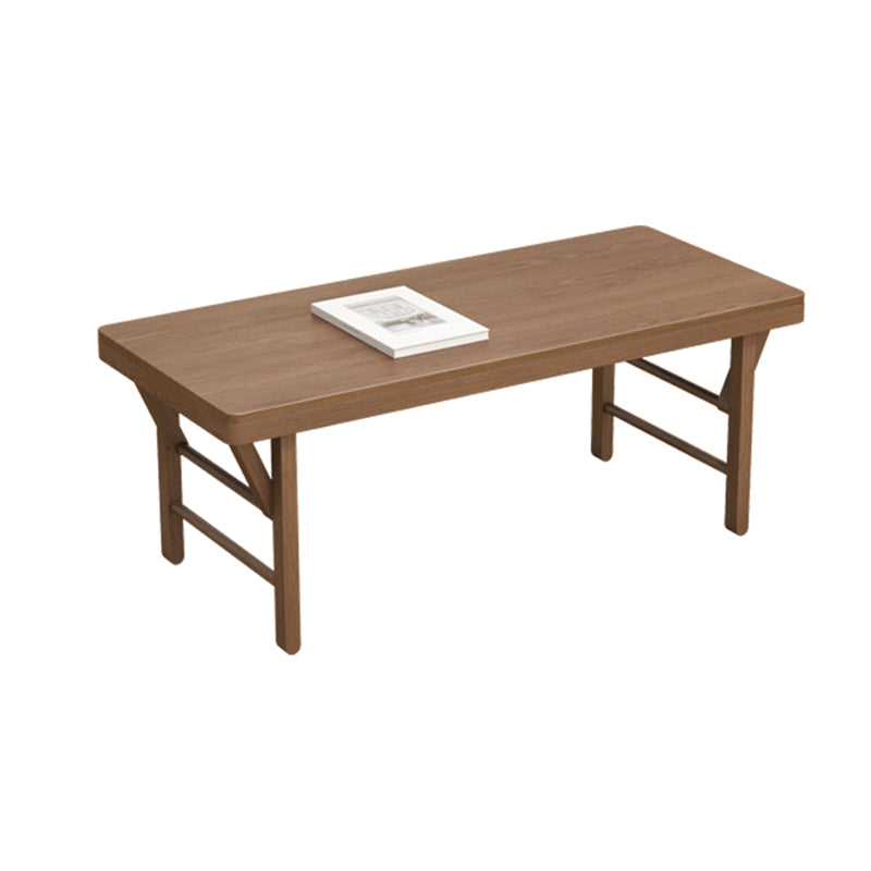 Traditional Rubber Wood Sofa Side Accent Table with 4 Legs for Bedroom