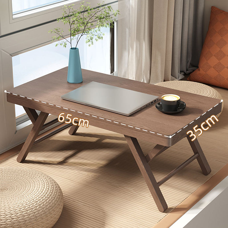 Traditional Rubber Wood Sofa Side Accent Table with 4 Legs for Bedroom