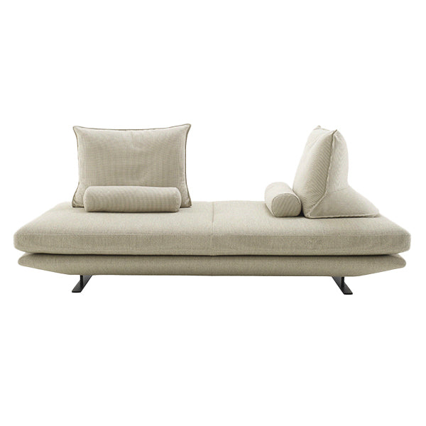 Contemporary Upholstered Solid Color Lounge Chair with Metal Legs