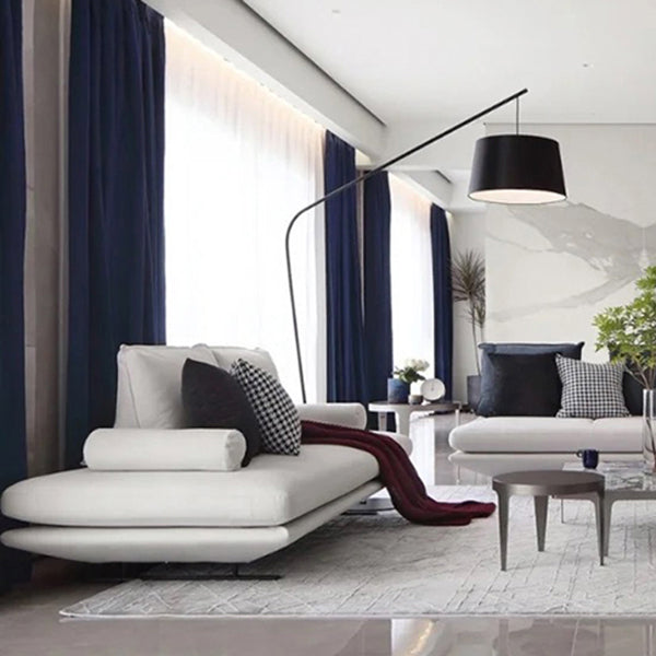 Contemporary Upholstered Solid Color Lounge Chair with Metal Legs