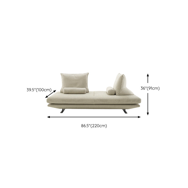 Contemporary Upholstered Solid Color Lounge Chair with Metal Legs