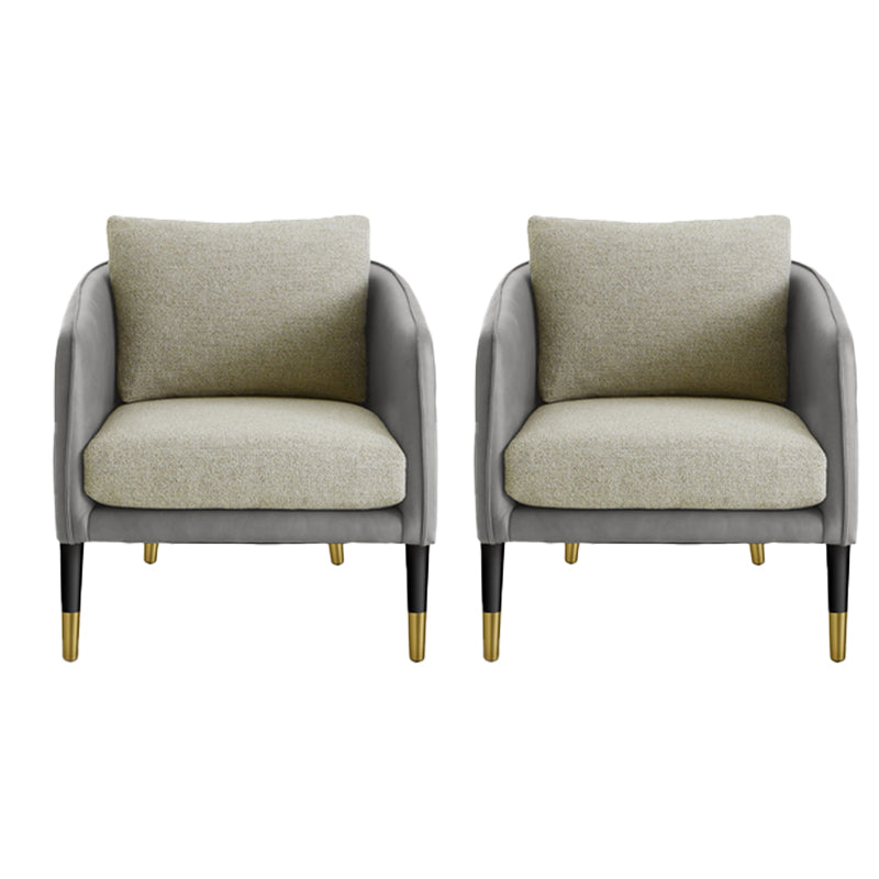 Contemporary Accent Armchair with Pillow Back and Sloped Arms