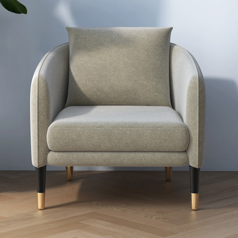 Contemporary Accent Armchair with Pillow Back and Sloped Arms