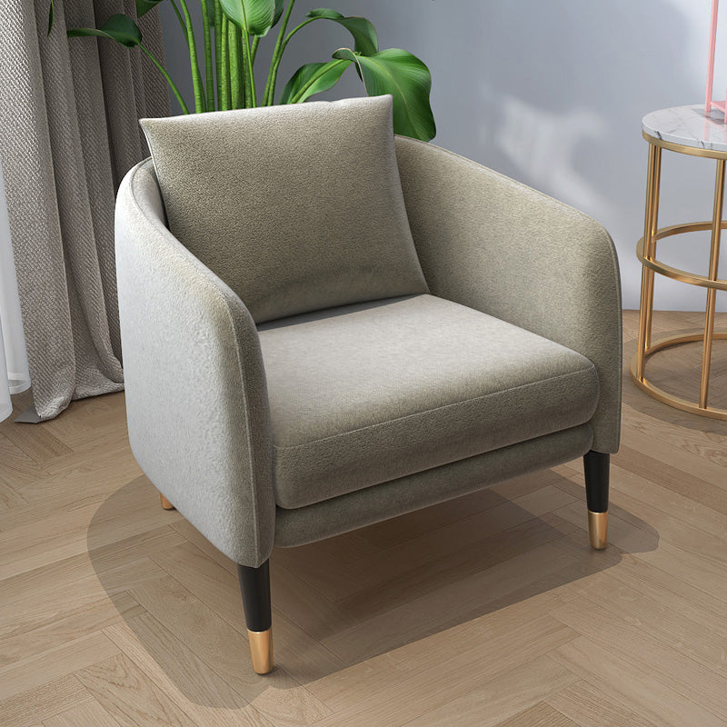 Contemporary Accent Armchair with Pillow Back and Sloped Arms