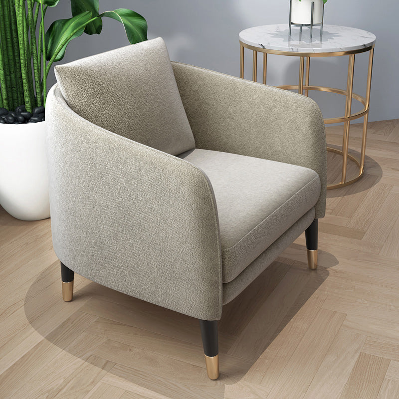 Contemporary Accent Armchair with Pillow Back and Sloped Arms