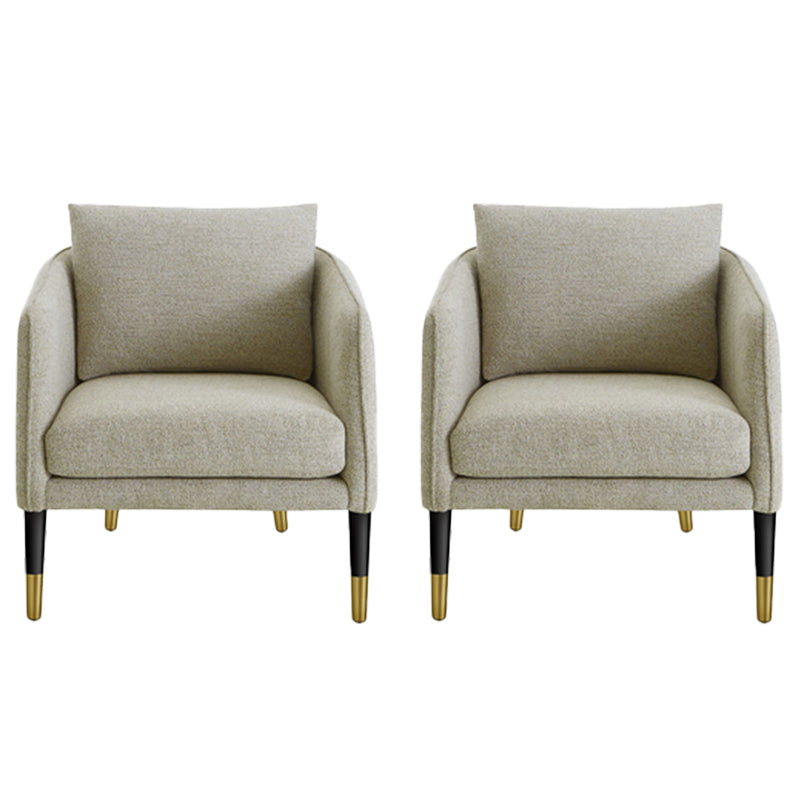 Contemporary Accent Armchair with Pillow Back and Sloped Arms