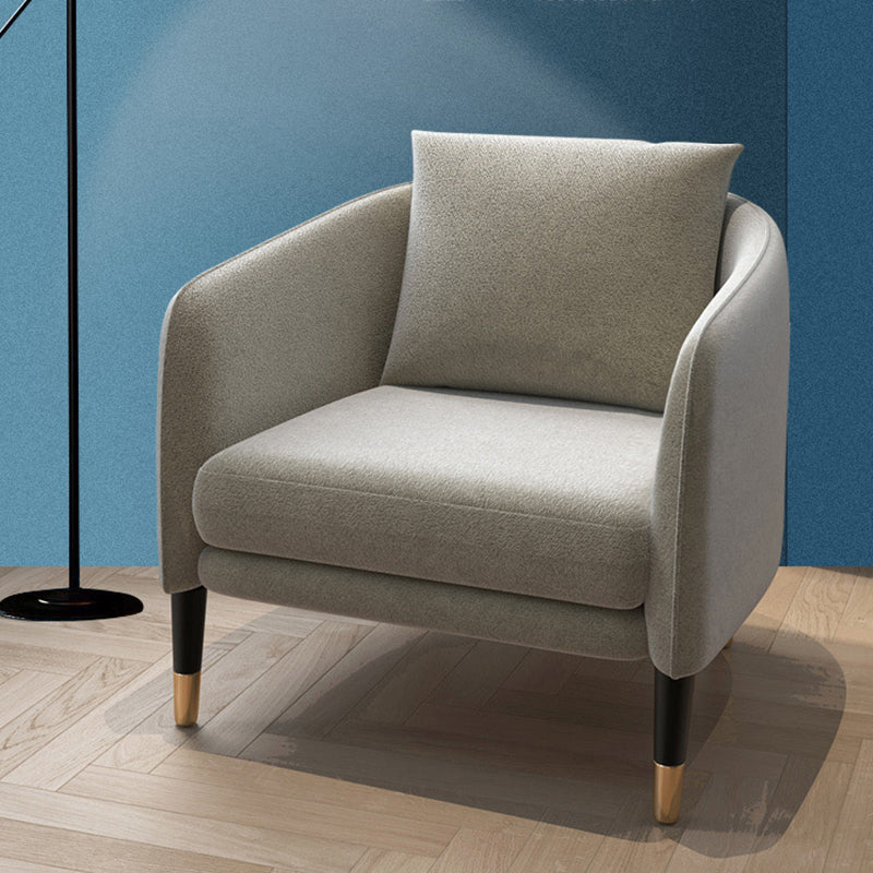 Contemporary Accent Armchair with Pillow Back and Sloped Arms