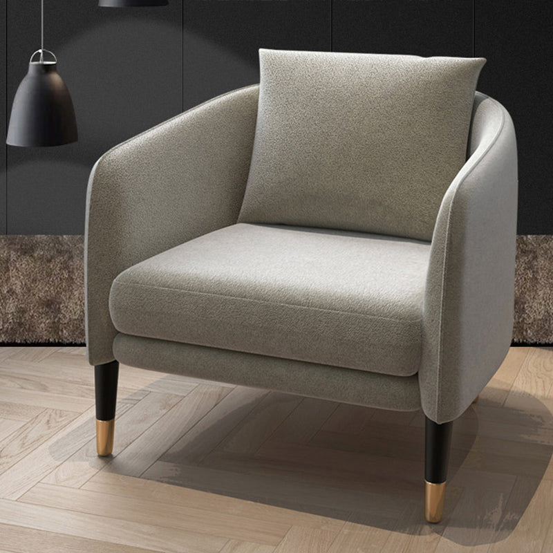 Contemporary Accent Armchair with Pillow Back and Sloped Arms