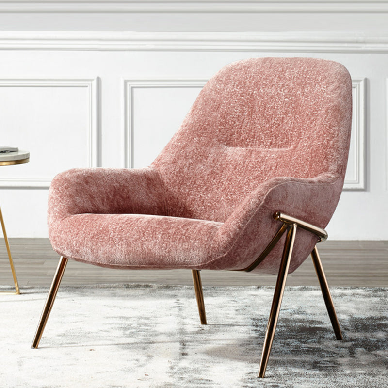 Mid-Century Modern Chenille Lounge Accent Chair for Living Room